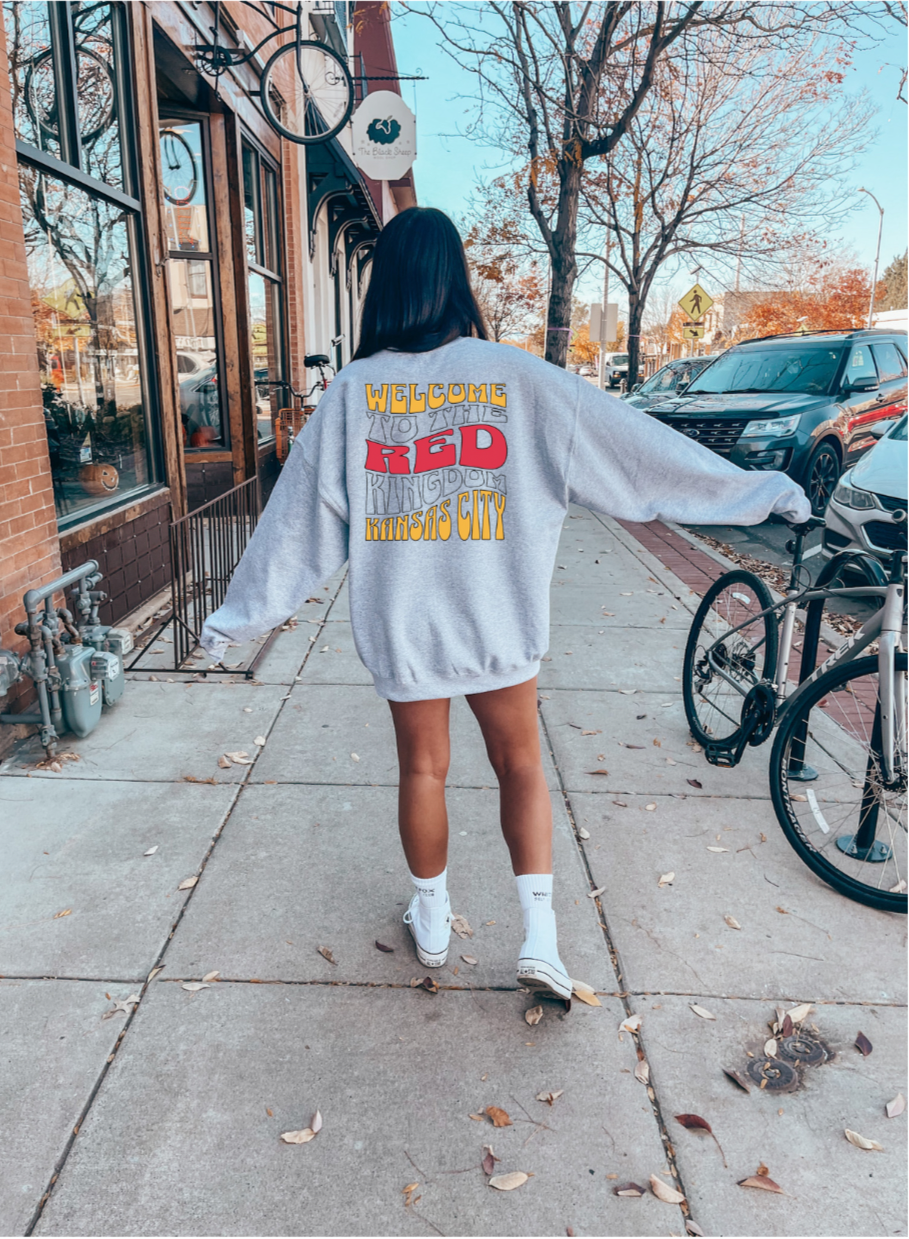 Red Kingdom crewneck - Ash grey