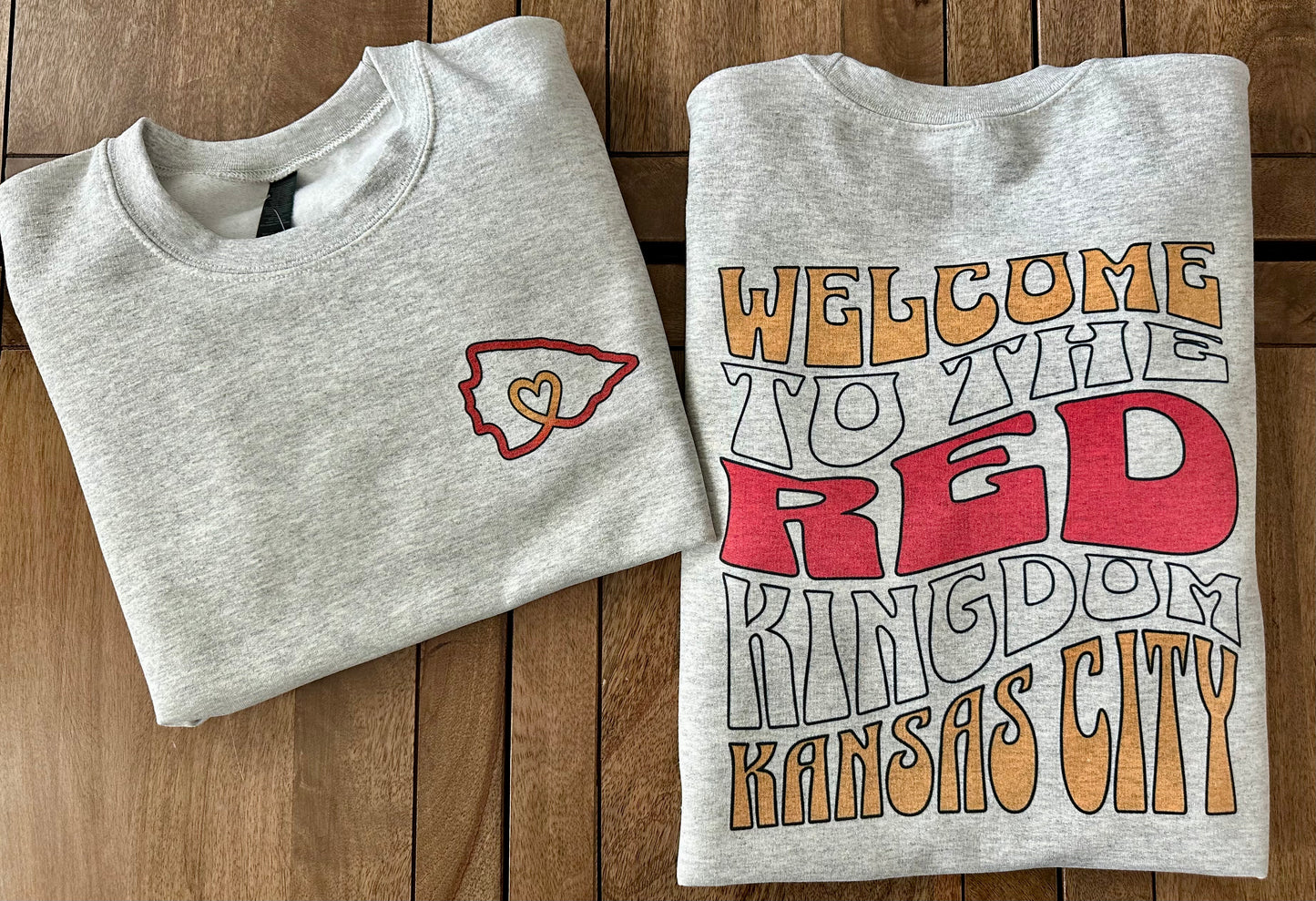 Red Kingdom crewneck - Ash grey