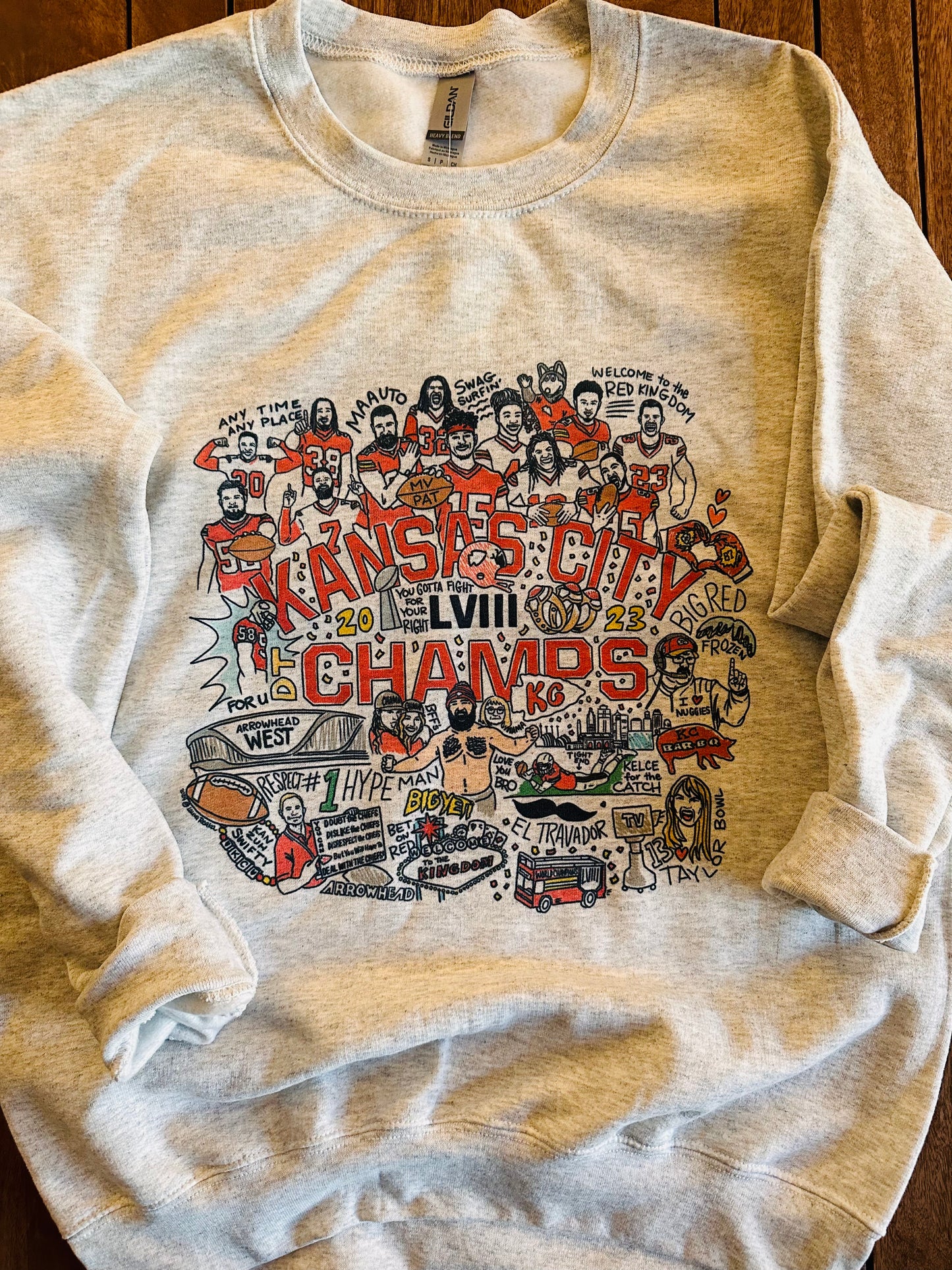 KC football collage crewneck