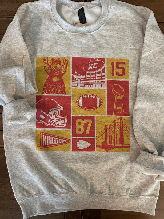 KC proud crewneck- Ash grey
