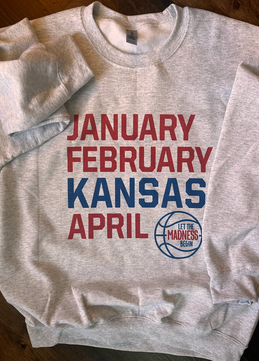 March Madness Crewneck -Ash grey