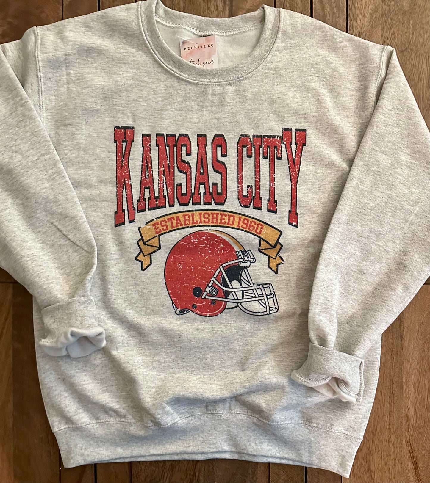 Vintage KC football crewneck *NEW*